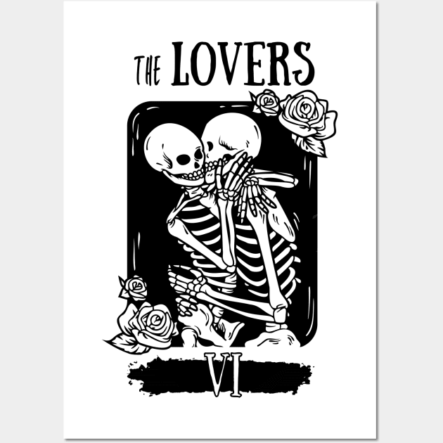 The Lovers (Black Design) Wall Art by Mahaniganz